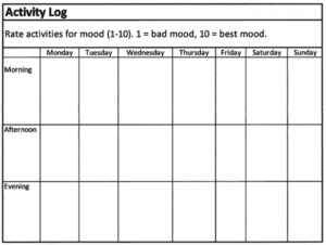 Activity Log for chronic illness and pain